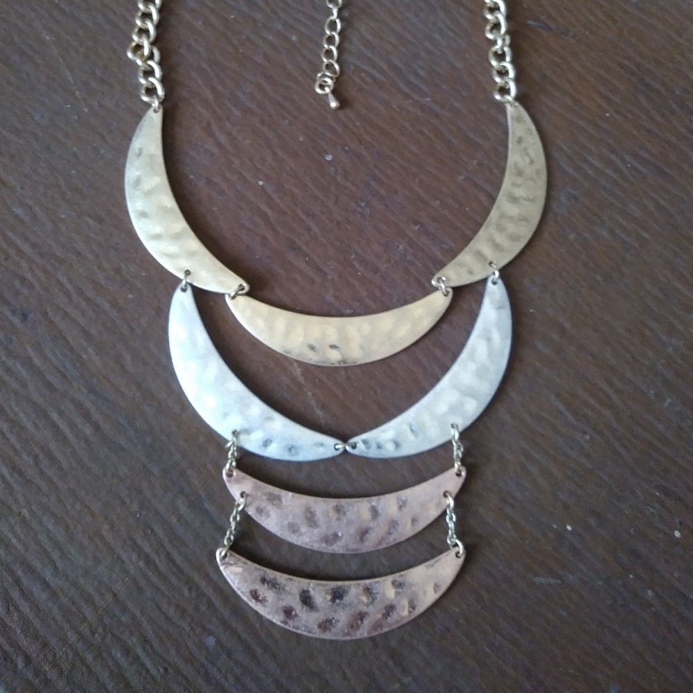 Tri-Color Statement Necklace